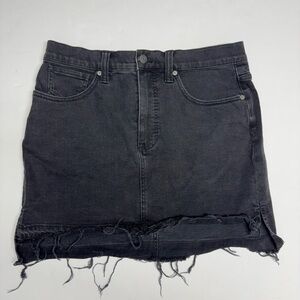 Madewell Black Denim Mini Skirt